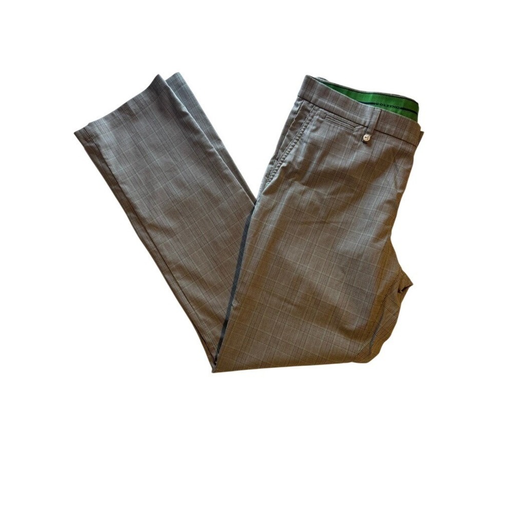 Men's Gray Plaid Chinos - Classic Fit